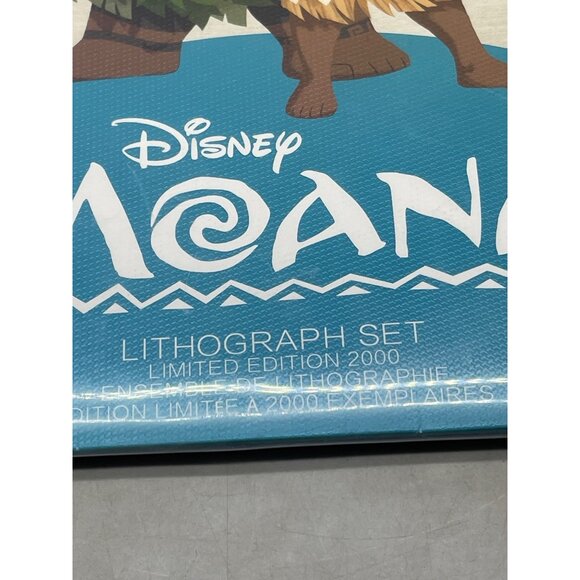 Disney Moana lithograph set limited edition 2000 set of 4 Maui 8x12" READ - Picture 4 of 11